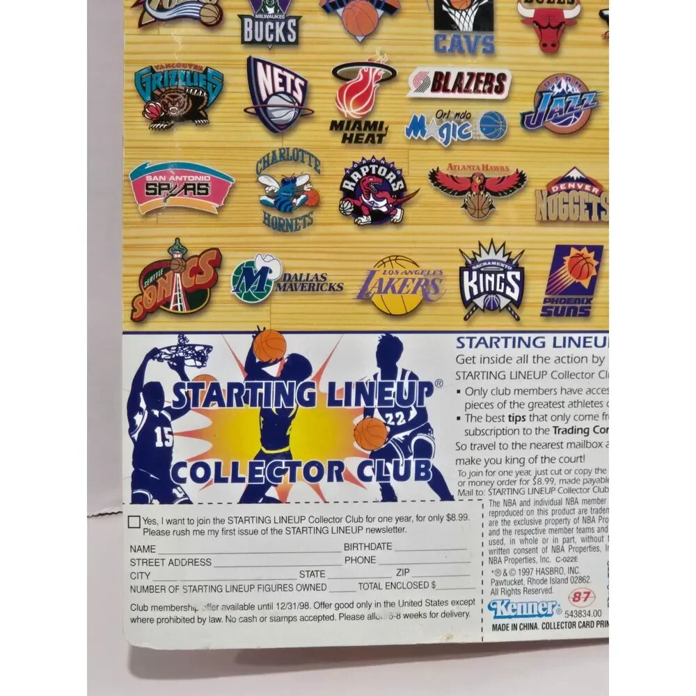 1997 Kenner Starting Lineup Horace Grant Orlando Magic | Vintage 10 Year Edition